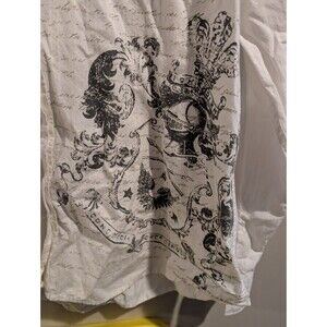Vintage Machine XL Y2K Mens Gothic Graphic Button Down Shirt Cotton Grunge Emo